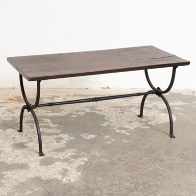 Lot 92 - Coffee Table with Cast Iron Base