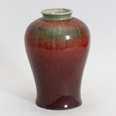 Lot 299 - Asian Red Glazed Ceramic Vase