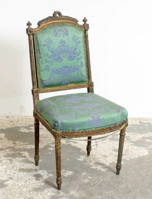 Lot 337 - Continental Carved and Gilded Side Chair