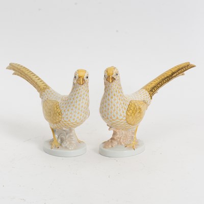 Lot 288 - Pair of Herend Porcelain Quails