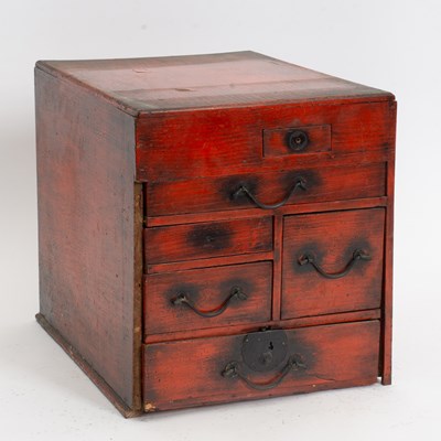 Lot 289 - Asian Style Red Painted Chest