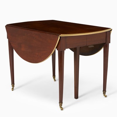 Lot 561 - Louis XVI Brass-Mounted Mahogany Extension Dining Table