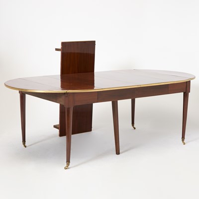 Lot 561 - Louis XVI Brass-Mounted Mahogany Extension Dining Table