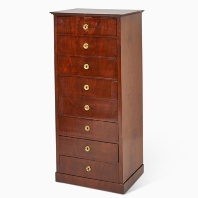 Lot 511 - Baltic Neoclassical Mahogany Tall Chest of Drawers