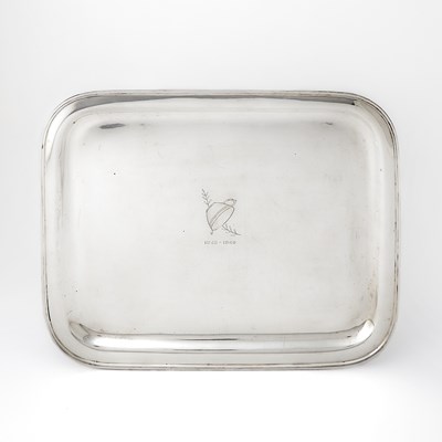 Lot 339 - Hollywood Interest: Tiffany & Co. Sterling Silver Tray from the Estate of George Burns