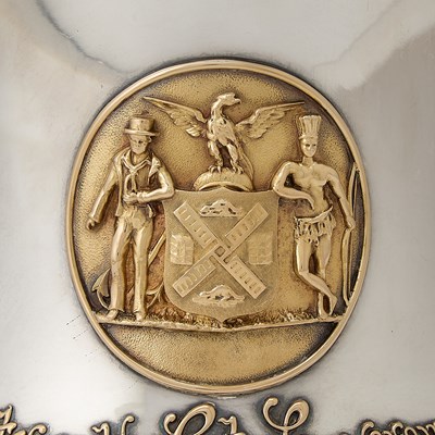 Lot 218 - New York City History: Tiffany & Co. Sterling Silver and Gold Loving Cup