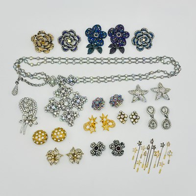 Lot 1274 - Group of Rhinestone Costume Jewelry