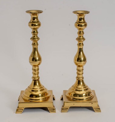 Lot 353 - Pair of Brass Candlesticks
