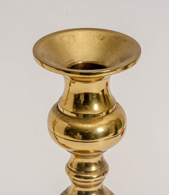 Lot 49 - Pair of Brass Candlesticks