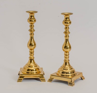Lot 49 - Pair of Brass Candlesticks