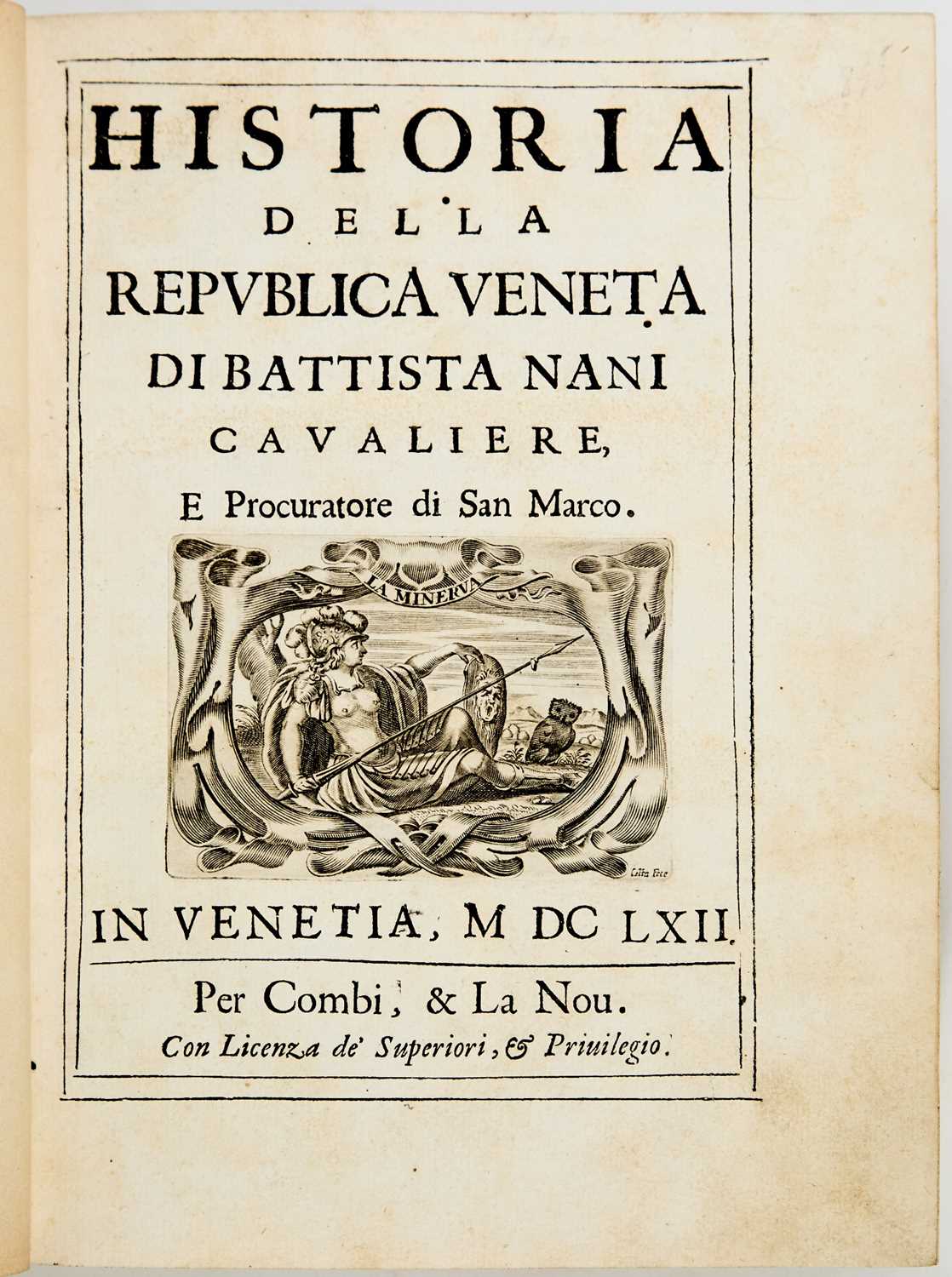 Lot 32 - Giovan Battista Nani's History of Venice