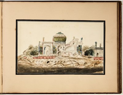 Lot A fine collection of Company school paintings of Mughal monuments