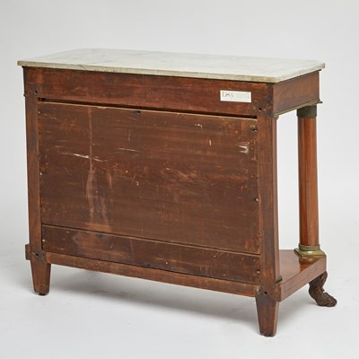 Lot 165 - Classical Mahogany Marble Top Pier Table