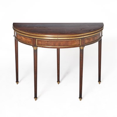Lot 252 - Louis XVI Style Mahogany and Brass Card Table