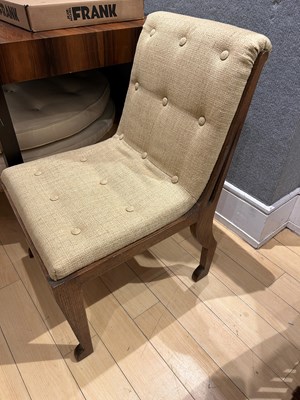 Lot 347 - Marc Du Plantier Upholstered Limed Oak "Egyptian" Side Chair