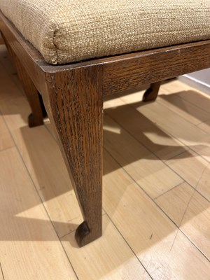 Lot 347 - Marc Du Plantier Upholstered Limed Oak "Egyptian" Side Chair