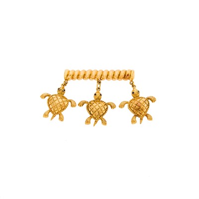 Lot 1022 - Gold Turtle Brooch