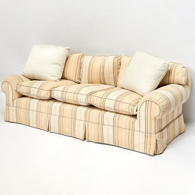 Lot 654 - Upholstered Three-Cushion Sofa