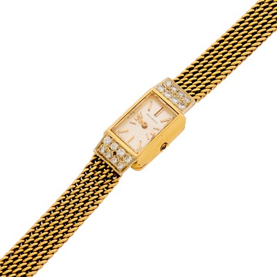 Lot 1241 - Movado Gold and Diamond Wristwatch