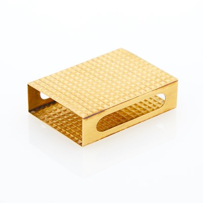 Lot 1301 - Gold Match Safe Box