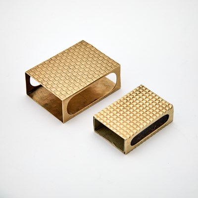 Lot 3133 - Two Cartier Gold Match Box Holders