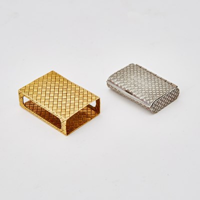 Lot 3139 - Gold Match Box Holder