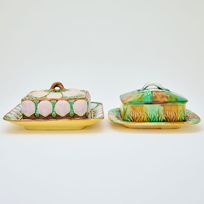 Lot 648 - Two Majolica Sardine Boxes