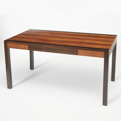 Lot 379 - Harvey Probber Rosewood and Ebonized Wood Writing Table