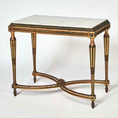 Lot 274 - Swedish Neoclassical Painted and Parcel Gilt Console Table