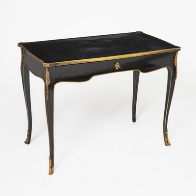 Lot 260 - Louis XV Style Ebonized Bureau Plat
