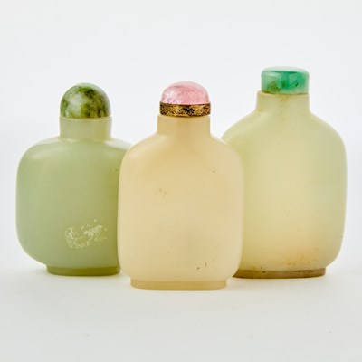 Lot 6 - Three Chinese Jade Snuff Bottles