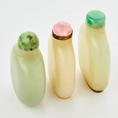 Lot 6 - Three Chinese Jade Snuff Bottles