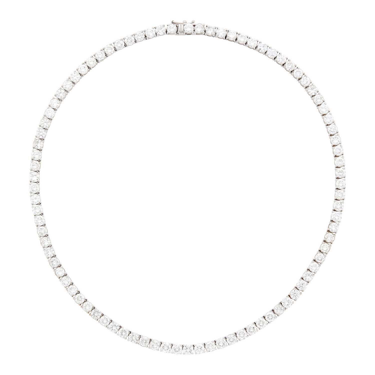 Lot 170 - White Gold and Diamond Necklace