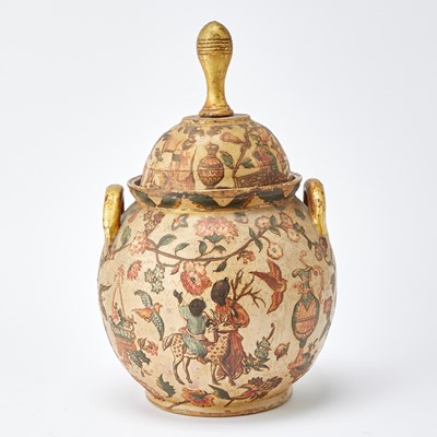 Lot 3121 - Italian Lacca Povera Covered Jar