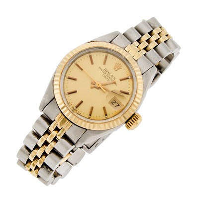 Lot 1149 - Rolex Stainless Steel and Gold Oyster Perpetual 'Date' Wristwatch