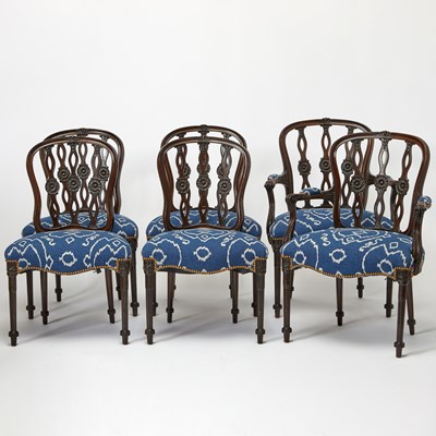 Lot 664 - Set of Six George III Style Mahogany Dining Chairs