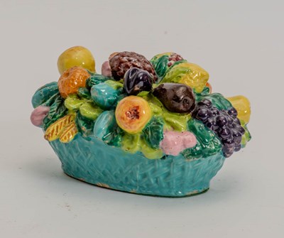 Lot 370 - Majolica Ceramic Fruit Basket