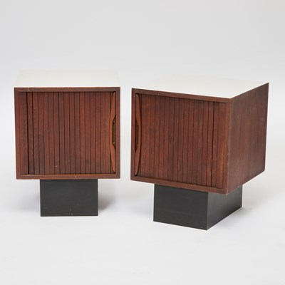 Lot 301 - Pair of Teak Bedside Cabinets