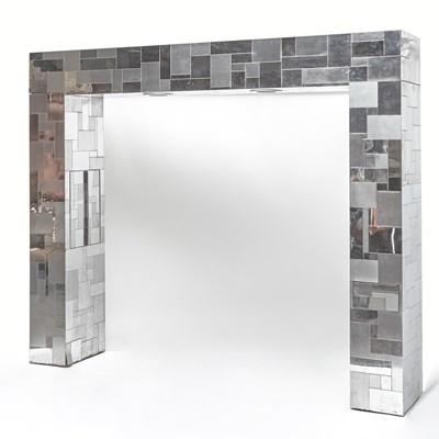 Lot 363 - Paul Evans Chromed Steel Headboard