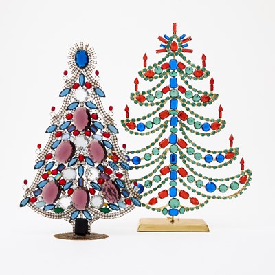 Lot 3361 - Two "Jeweled" Christmas Trees