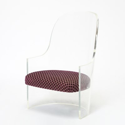 Lot 747 - Pace Acrylic and Upholstered Armchair