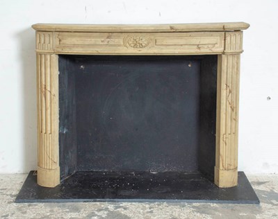 Lot 395 - Marble and Wood Mantle