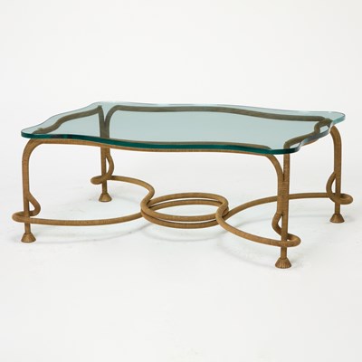 Lot 288 - Gilt-Metal and Glass Low Table