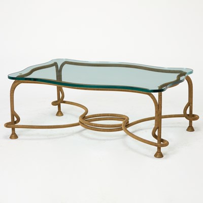 Lot 288 - Gilt-Metal and Glass Low Table