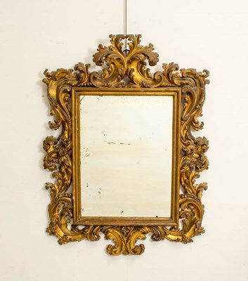 Lot 67 - Italian Baroque Style Giltwood Mirror