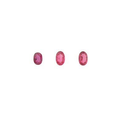 Lot 1167 - Two Unmounted Spinels and One Unmounted Ruby