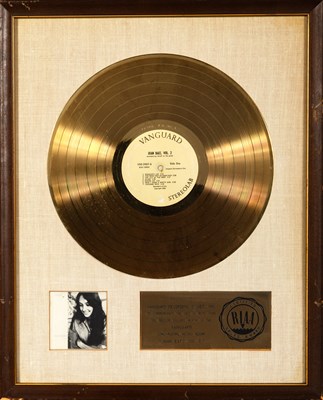 Lot 194 - Joan Baez Vol.2 Gold record presented to Vanguard Recording Society