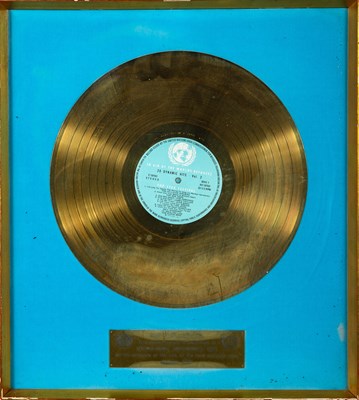 Lot 207 - Gold record presented to Vanguard Records for Top Star Festival