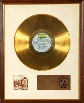 Lot 200 - Woodstock Gold Record presented to Allan Strahl