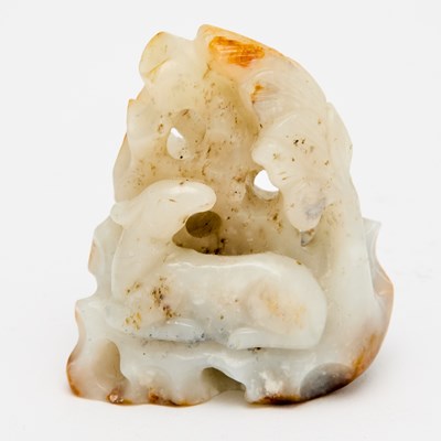 Lot 441 - A Chinese Carved Jade Finial